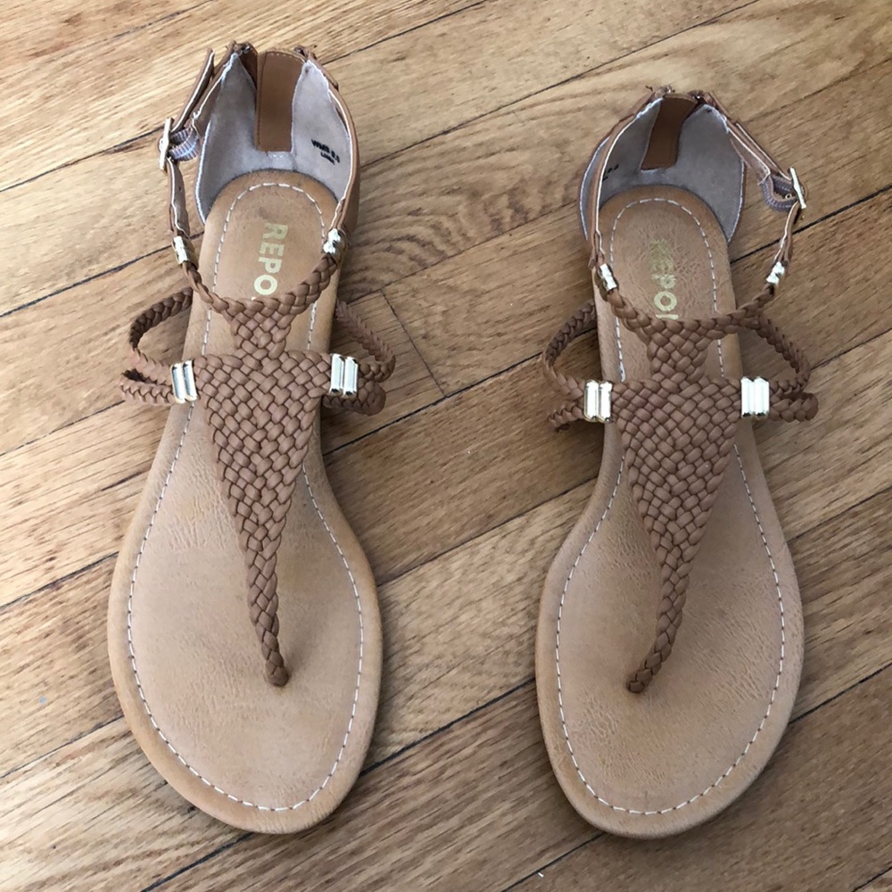 Leather Braided Sandals